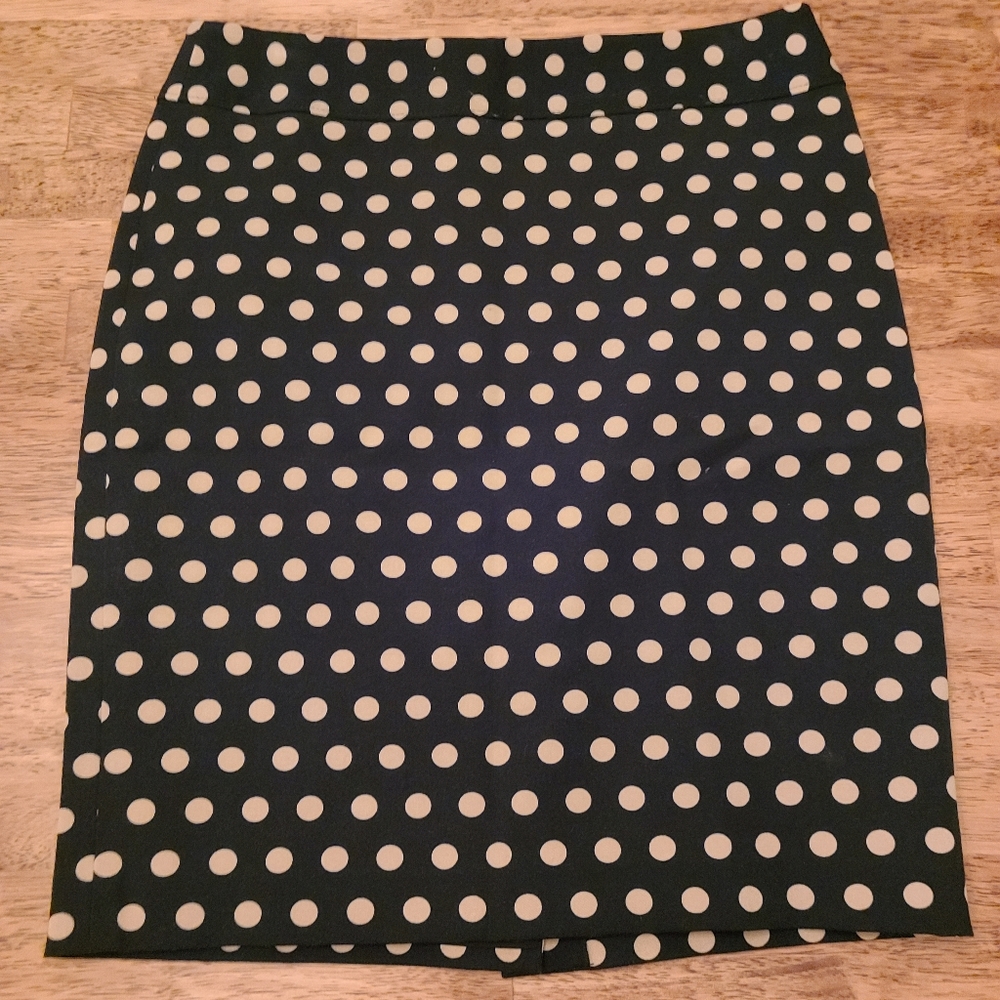 Loft Polka Dot Pencil Skirt